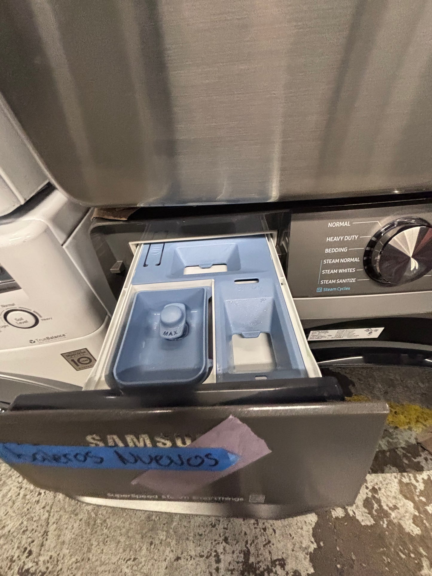 >>Samsung gray washer 4.5cu. ft. Large capacity, & electric dryer set in great condition 27” stackable or side by side  used-refurbished  #SFL19TB