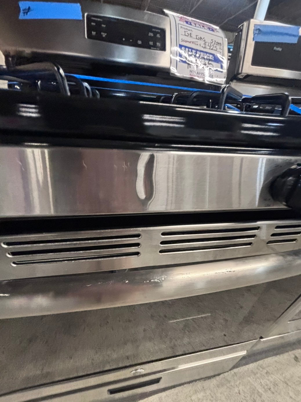 >>sale🔥GE range 4 burner bake broil Hi/Lo self clean in stainless steel used-Refurbished 30” #FEG10SB