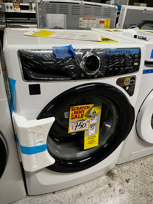 Open Box 📦 scratch & dent - Electrolux 27 in. 4.5 cu. ft. High Efficiency Front Load Washer with LuxCare Wash System 20-minutes Fast Wash, ENERGY STAR in White | stock number #WM471DB