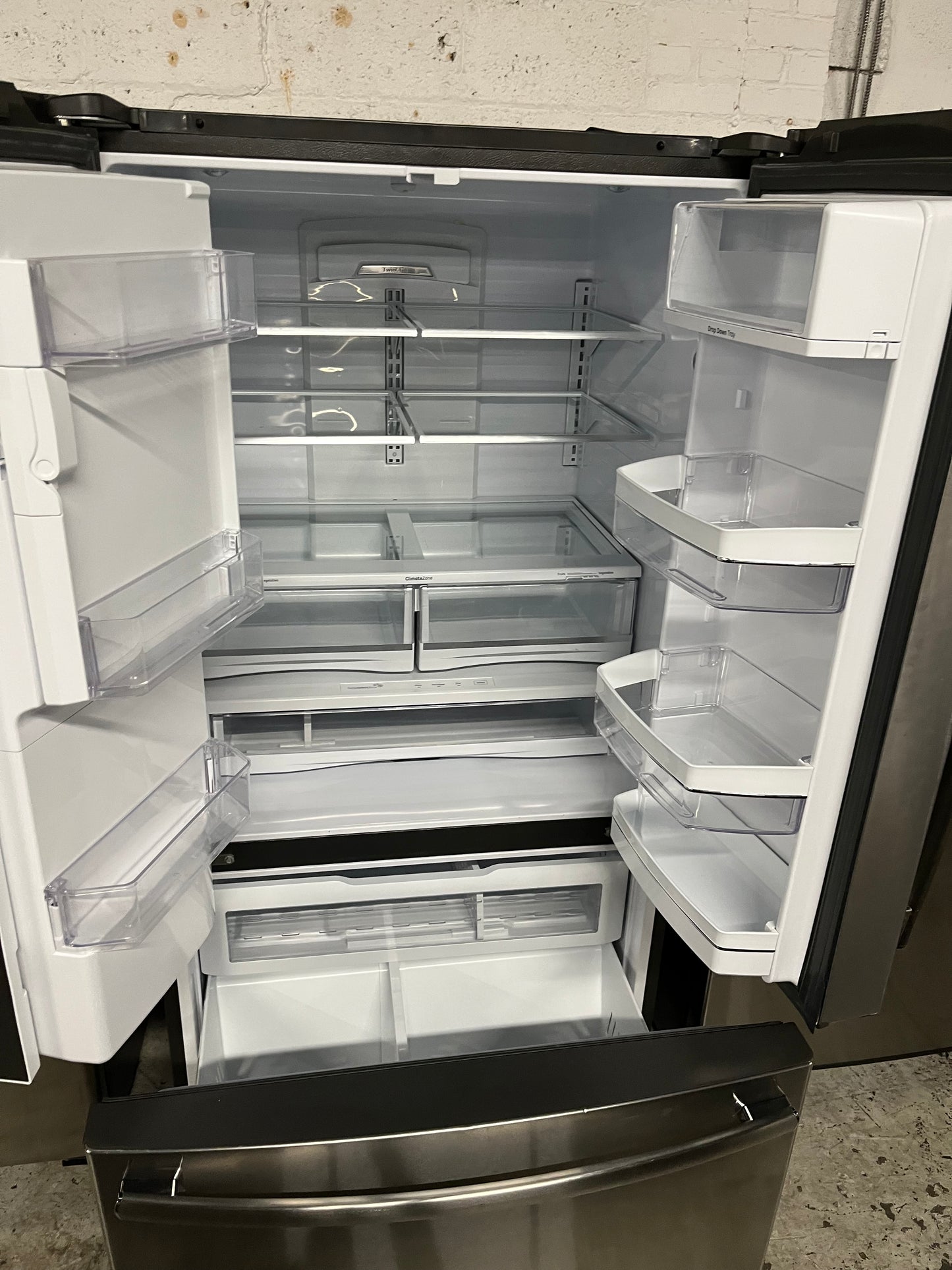 *Used | Refurbished GE profile 36” 28cu.ft. French door refrigerator stainless steel w/ice water dispenser 36" stock number #RF280B