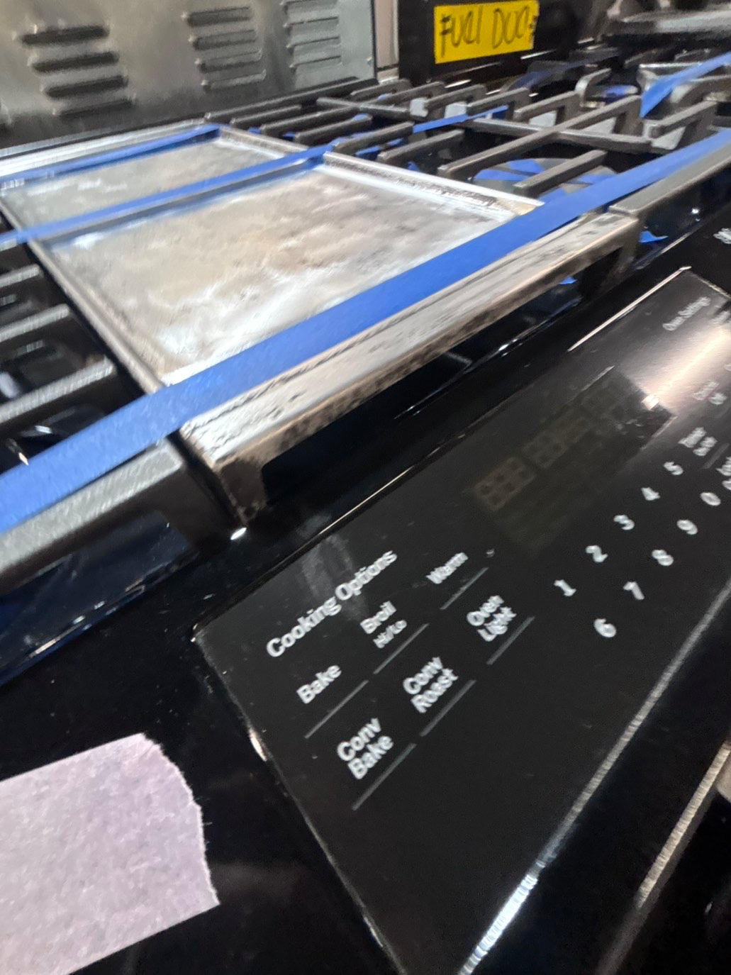 >*GE black 30” Gas range 5 burner slide in convection bake roast broil self clean used Refurbished" item #GRP5AB