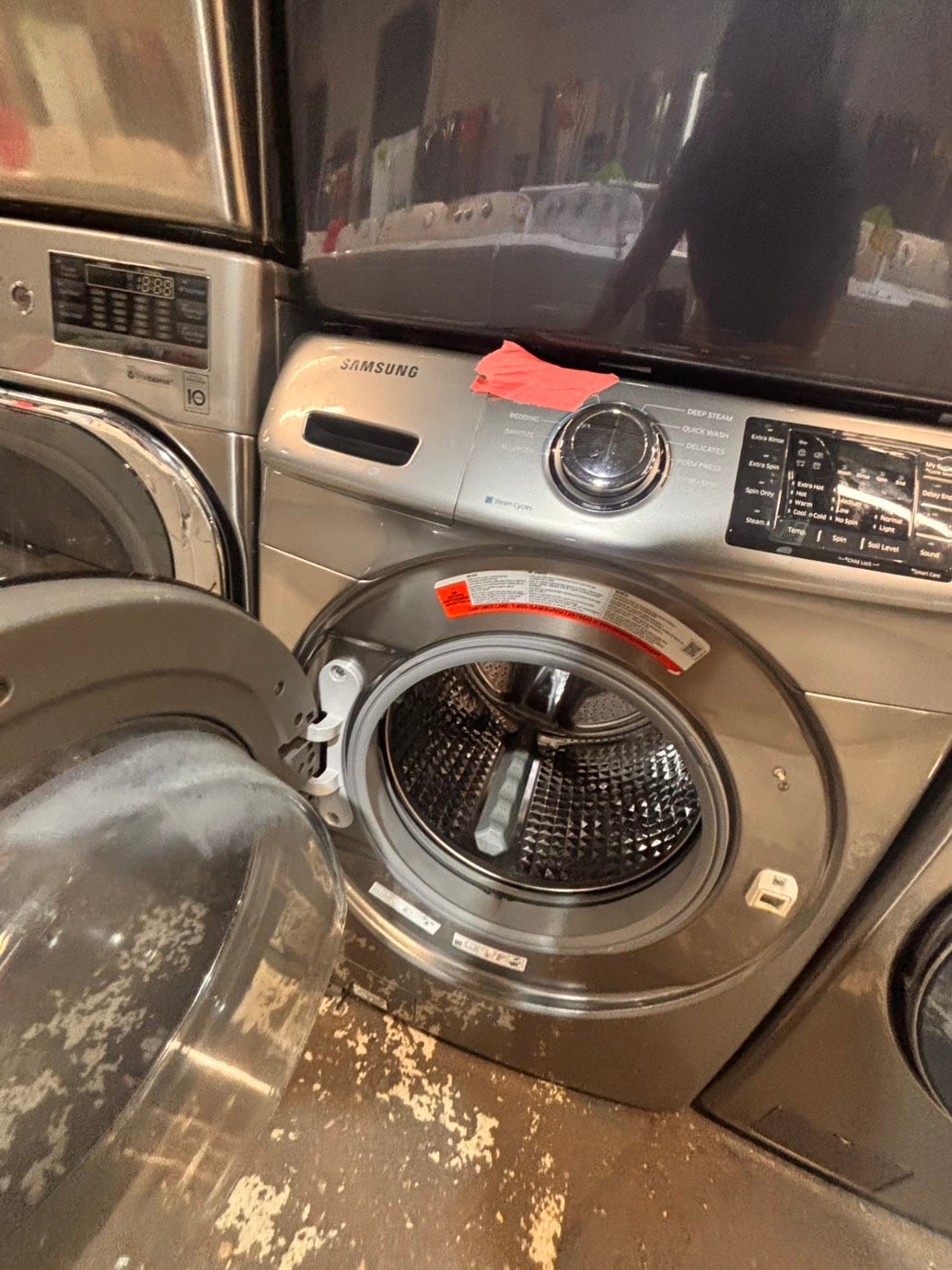 >*Samsung steam washer 4.5 cu ft large capacity used,refurbished gray color  #W55WHB