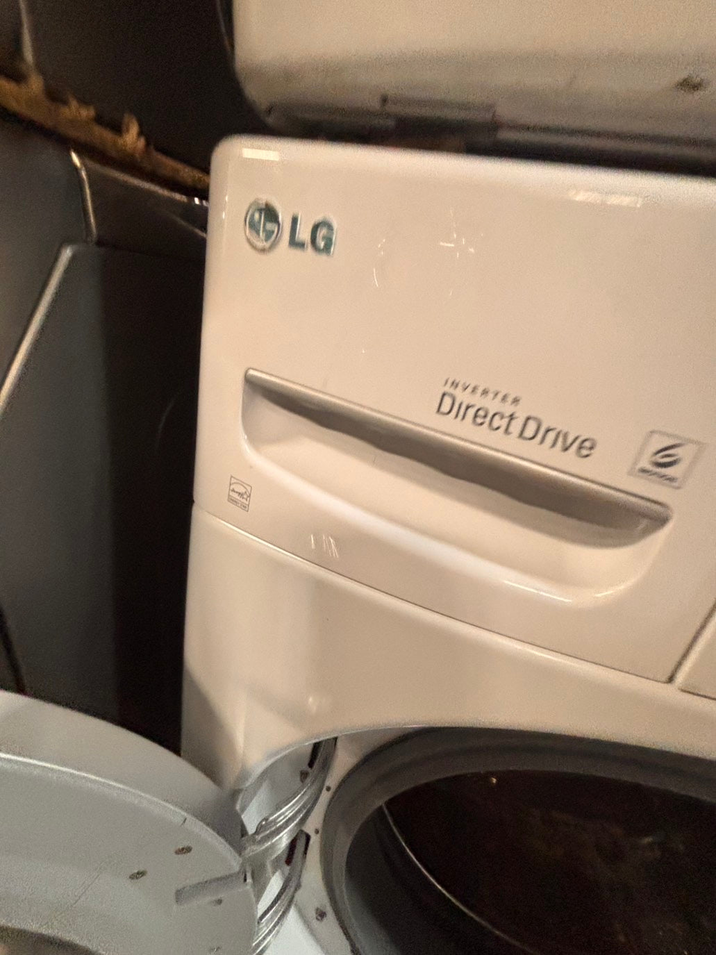 >* special🎉LG washer & dryer set electric 220v front load stackable or side by side - sensor dry in white  #WQ575SET
