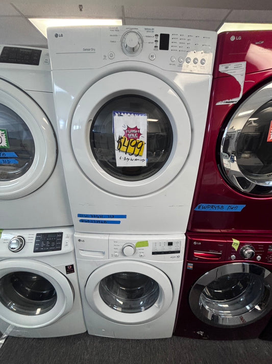 >🔥special sale 💥LG washer 4.5 cu ft & dryer 7.5 cu ft mix & match set electric 220v front load stackable or side by side - sensor dry He in white #WD557L