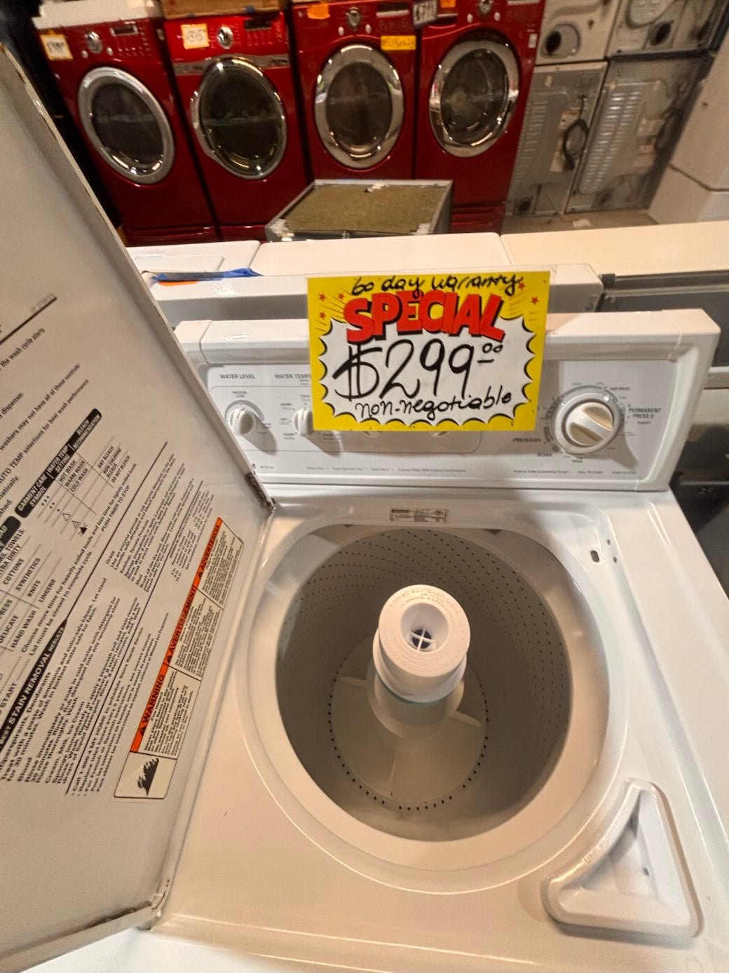 }}sale🔥🔥Kenmore Top load washing machine w agitator 27" in good condition,working 💯 with warranty ! used-Refurbished #TKW17TB