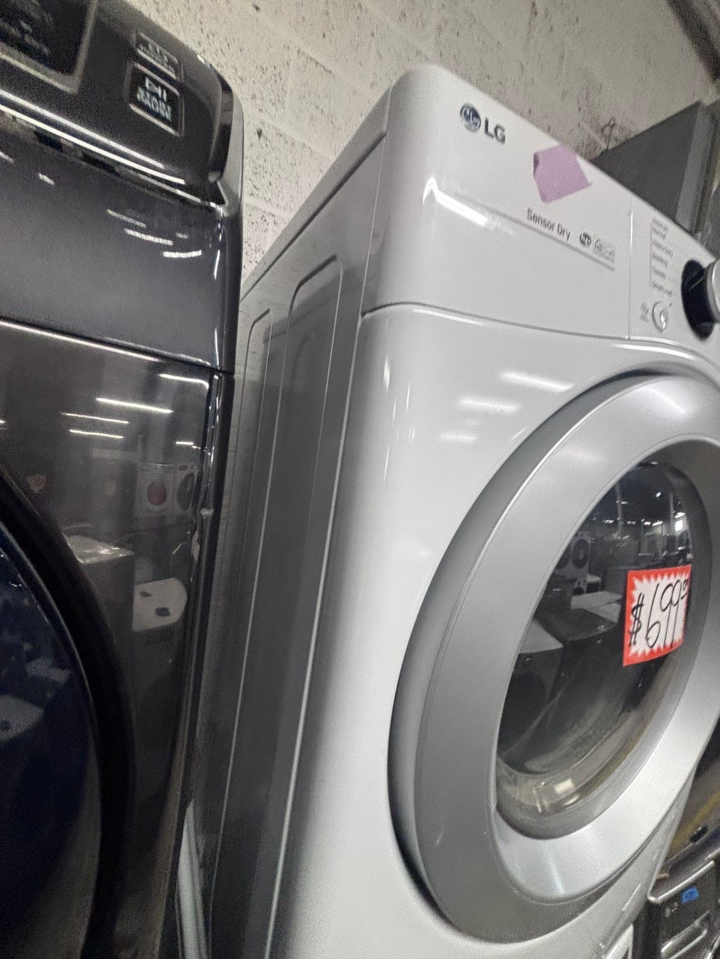 >*LG washer large capacity & dryer set electric 220v front load stackable or side by side - sensor dry in white #WLYT6BSET