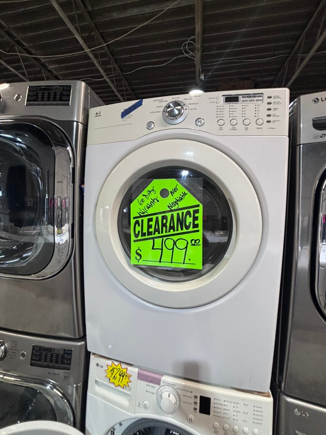 >* July 4th special 🇺🇸LG washer & dryer set electric 220v front load stackable or side by side - sensor dry in white  #WECL55SET