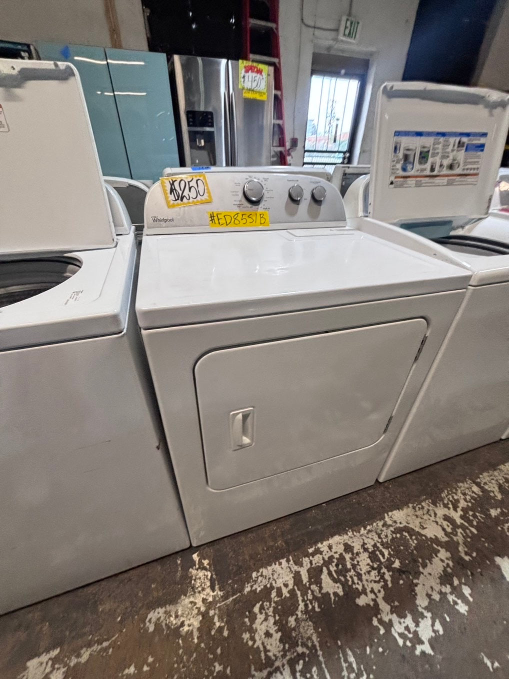 } whirlpool top load washer with removable agitator large capacity & electric dryer 220v  set top load side by side #TSW9TYB