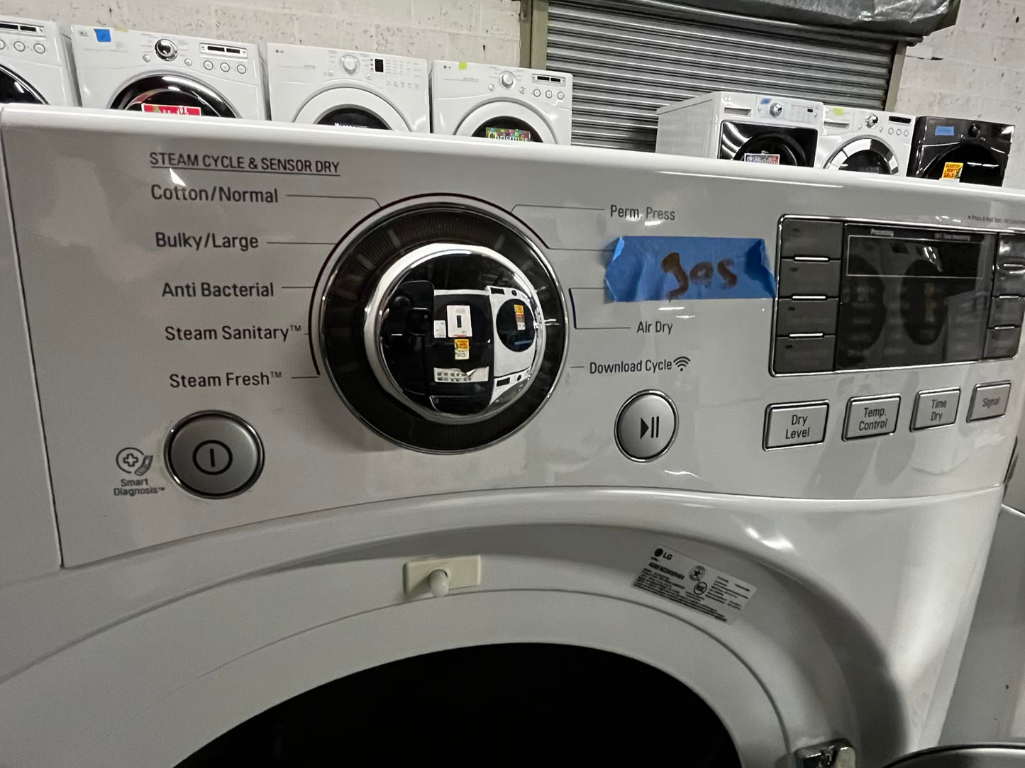 🎄Holiday Sale 🎁LG front load washer & dryer set GAS large capacity with pedestals stainless steel drum - in white 27” #WD85399B