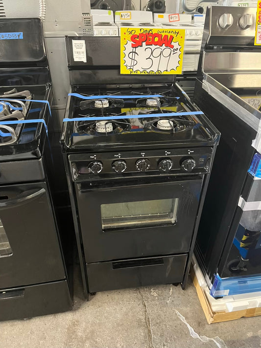 - Special size Brown gas range 4 burne broil in black 20 #GR9080B
