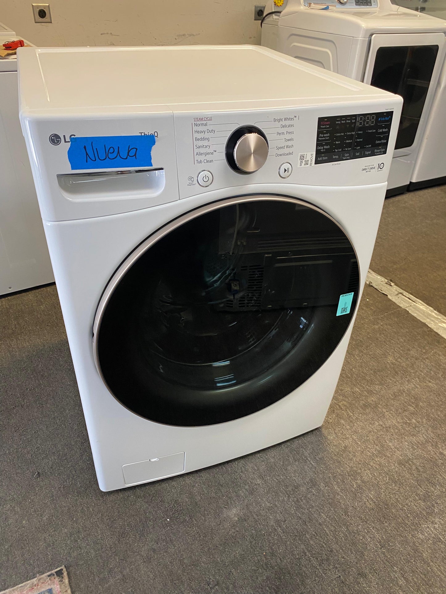 LG new Open Box 📦 Scratch & dent mix & match 4.5 cu. ft.  Large Capacity Front Load Washer -& 7.4 cu. ft. Large Capacity Front Load Electric Dryer - White mix & match Set / stock number #WDE774A3
