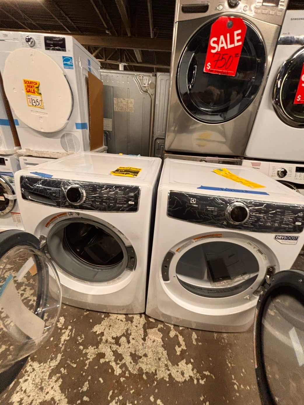 >*Electrolux front load washer& dryer set large capacity energy start , steam   new scratch and dent #FDD55XB