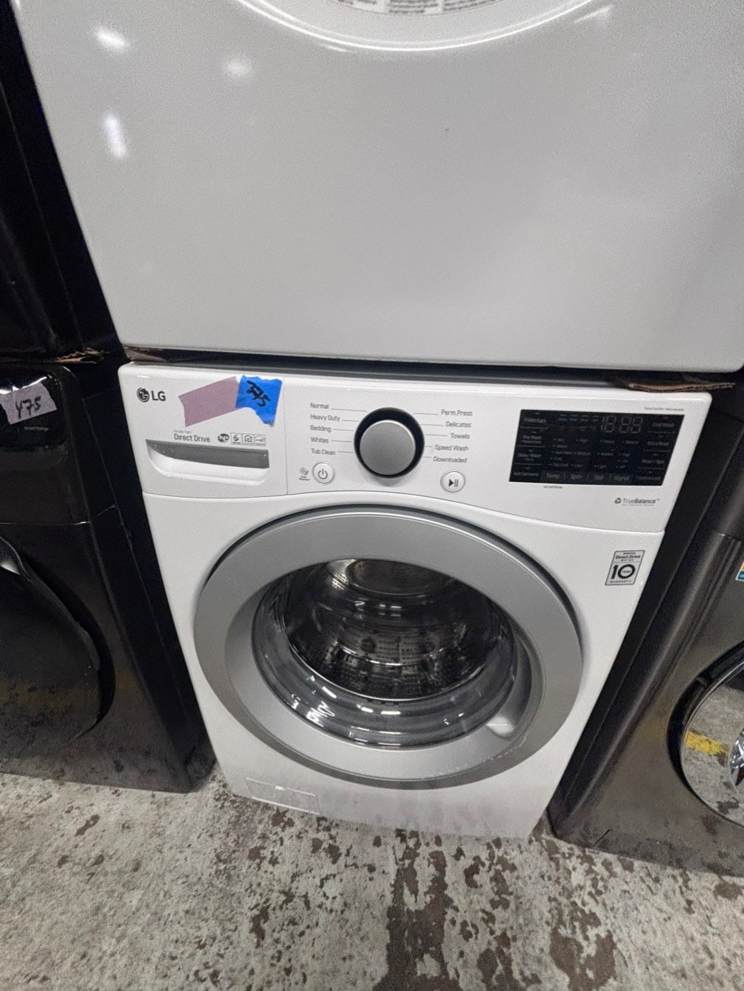 >*LG washer large capacity & dryer set electric 220v front load stackable or side by side - sensor dry in white #WLYT6BSET