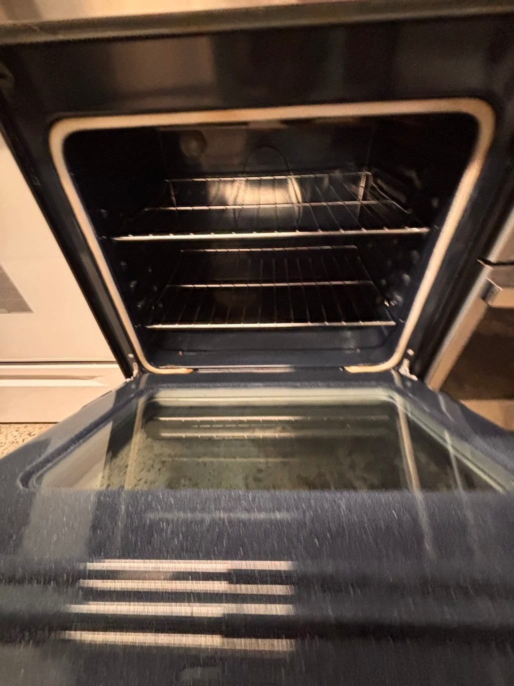 }} Samsung electric 220v glass top range bake Broil roast self clean oven stainless steel working 💯  with warranty ! 30" used-Refurbished #SEST381B