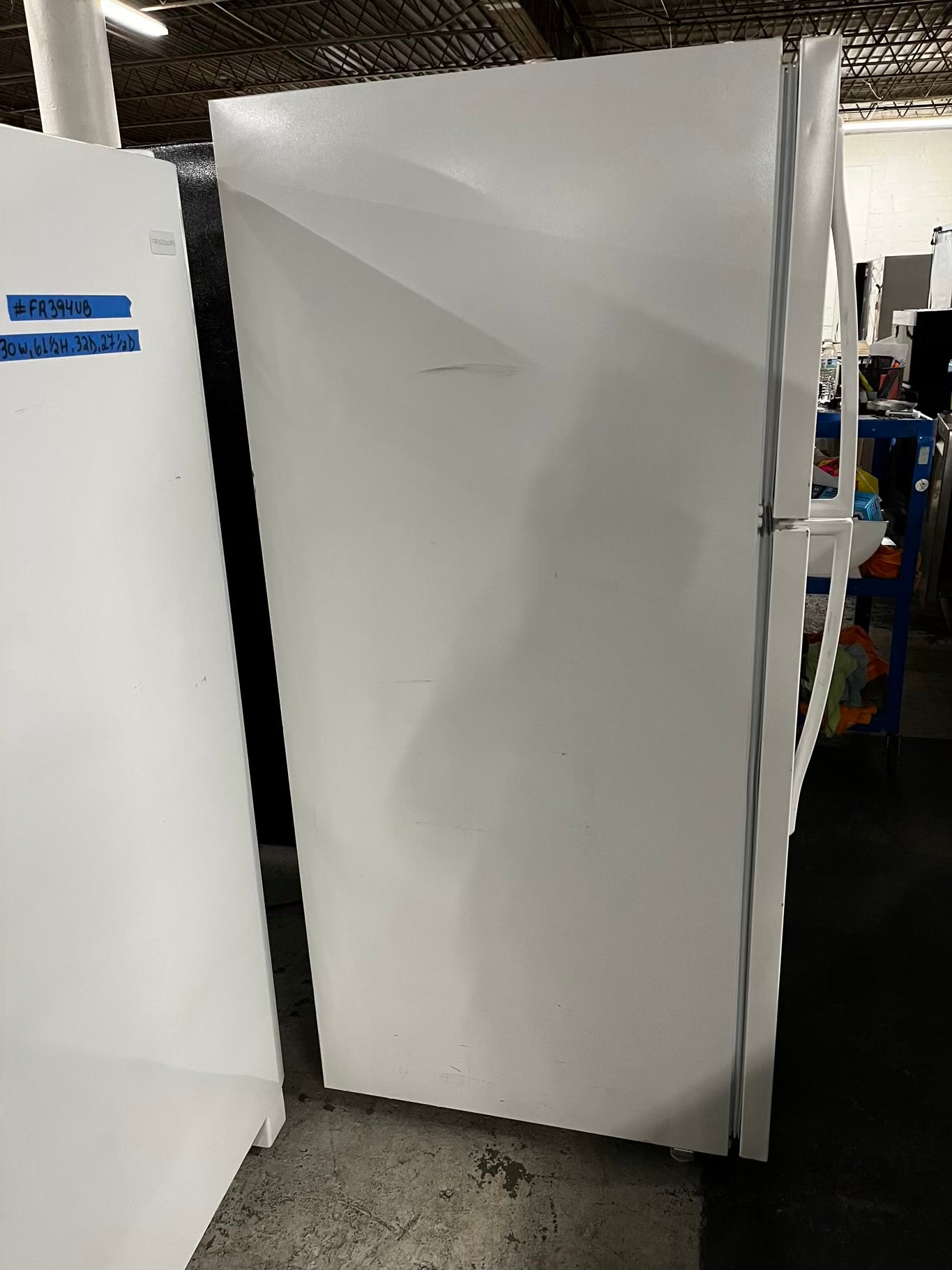 *Whirlpool top freezer refrigerator in white 30” used - refurbished #RF7312TB
