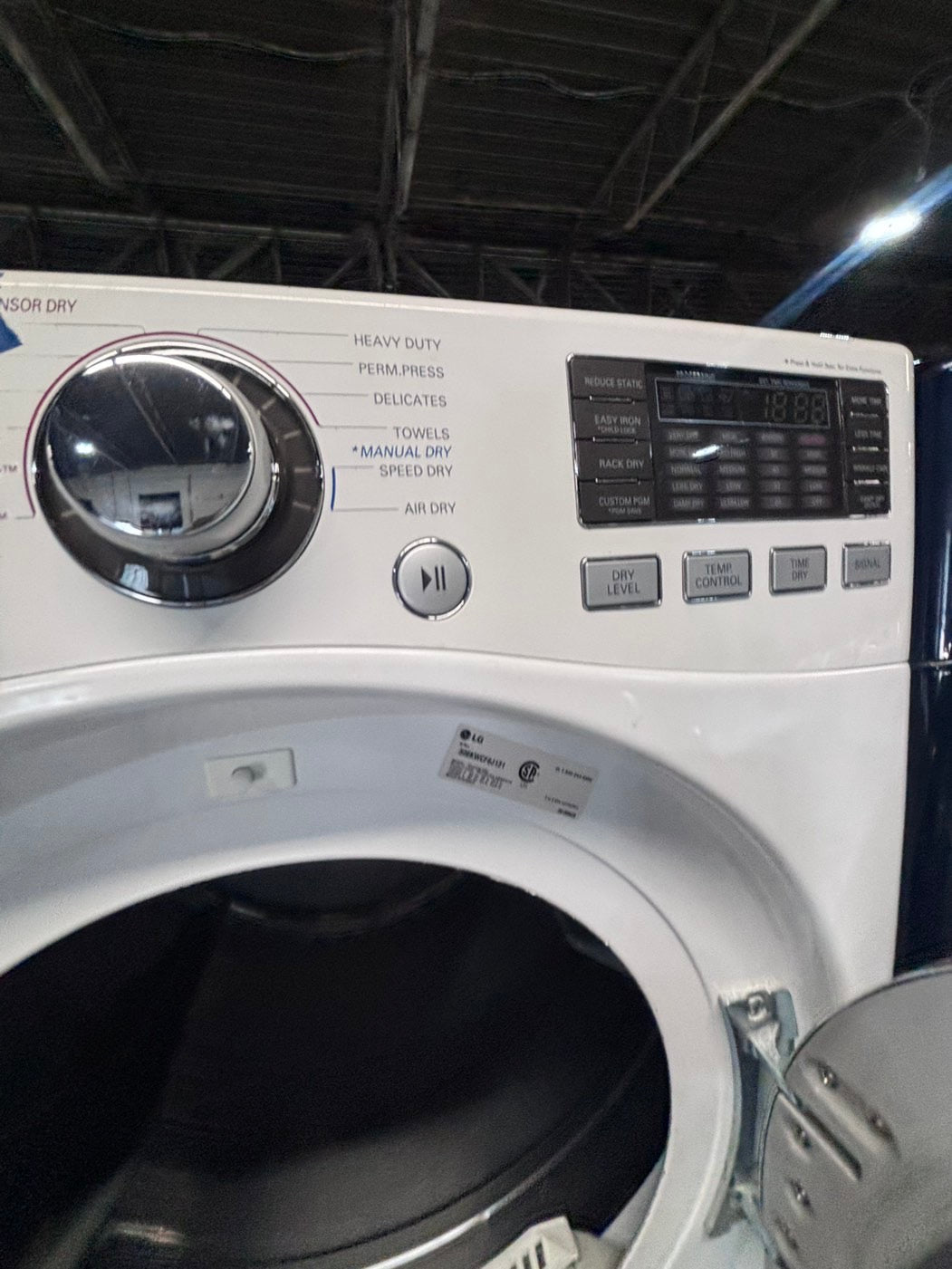 } LG washer & dryer set large capacity,electric 220v front load stackable or side by side - sensor dry , working 💯 with warranty ! in white color used,refurbished #LGHG74SET