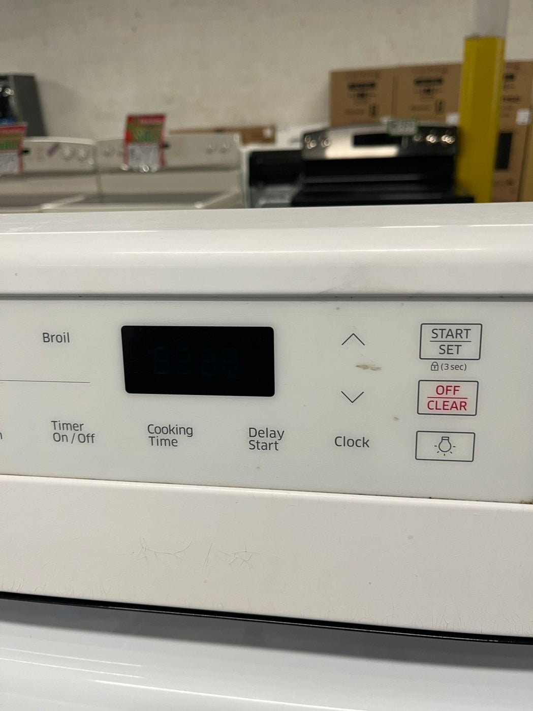 🎁🎄Holiday sale‼️Samsung gas range 5 burner bake broil in white Refurbished 30" #GR27RB