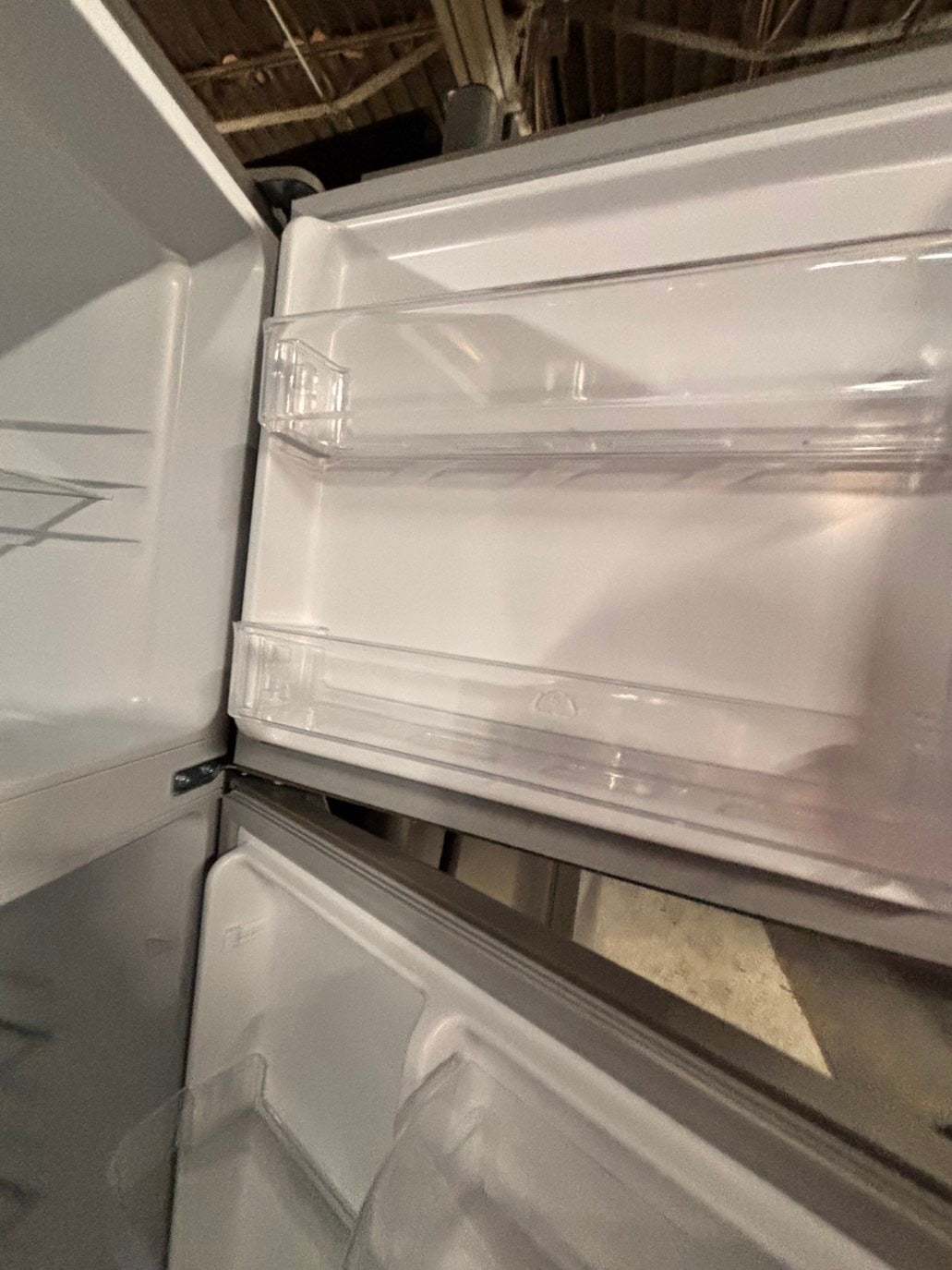 >insignia top freezer refrigerator stainless steel 24" refurbished #RF743BB