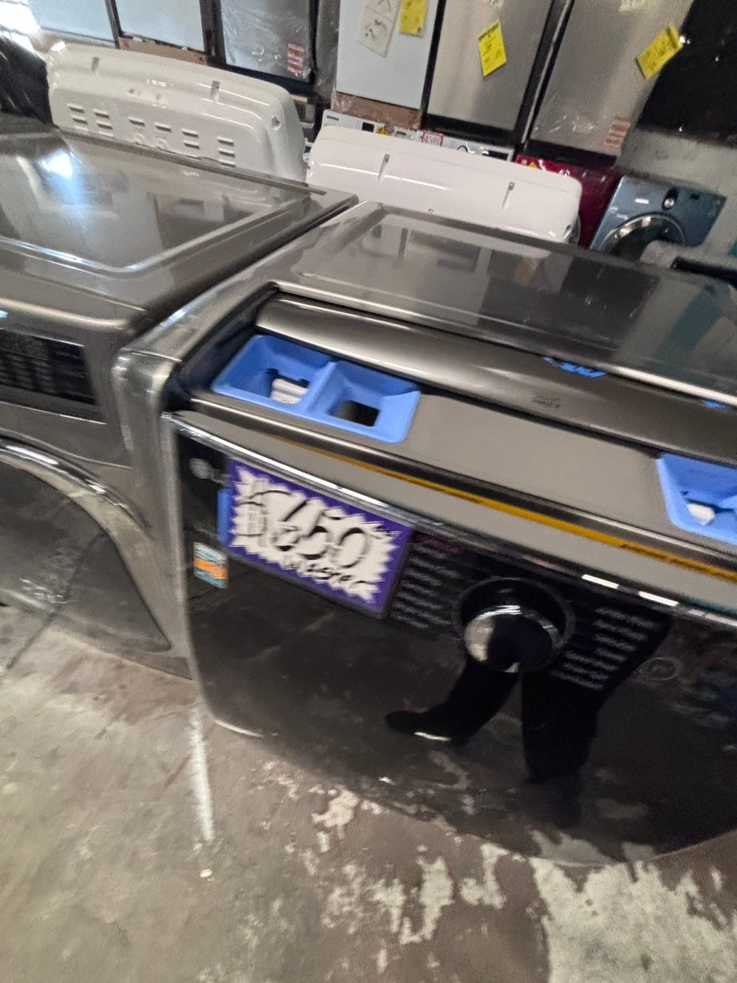 >*LG mega capacity gray front load washer large capacity stackable or side by side  29” in used-Refurbished #MCP44WB