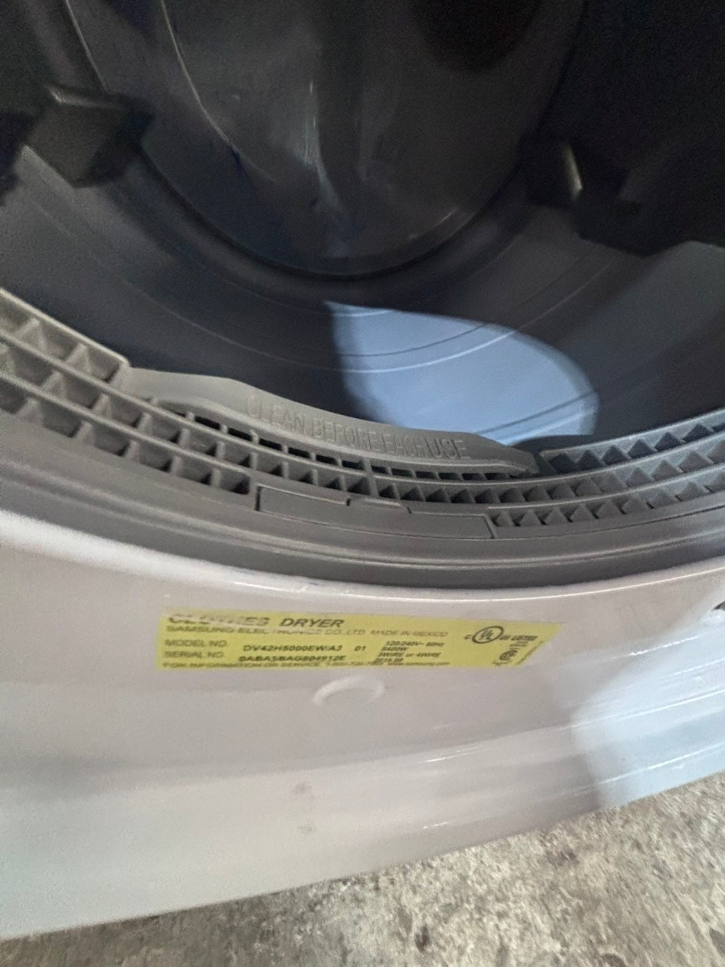 >*July 4th sale 🔥🇺🇸 samsung steam sensor Dry front load stackable electric 220v dryer in white  color used-refurbished 27" #DEQQ4NB