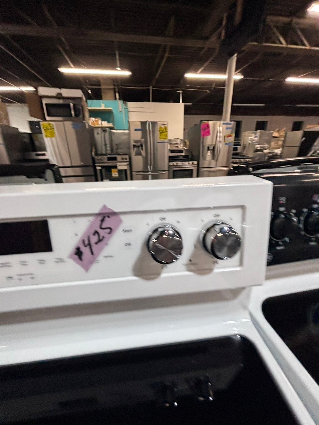 >*kitchen Aid electric 220v glass top range bake Broil roast self clean white color  30" Refurbished #EKAT23B