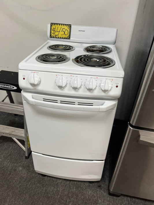 Hotpoint electric range coil white with broil 20” #ERHPTL