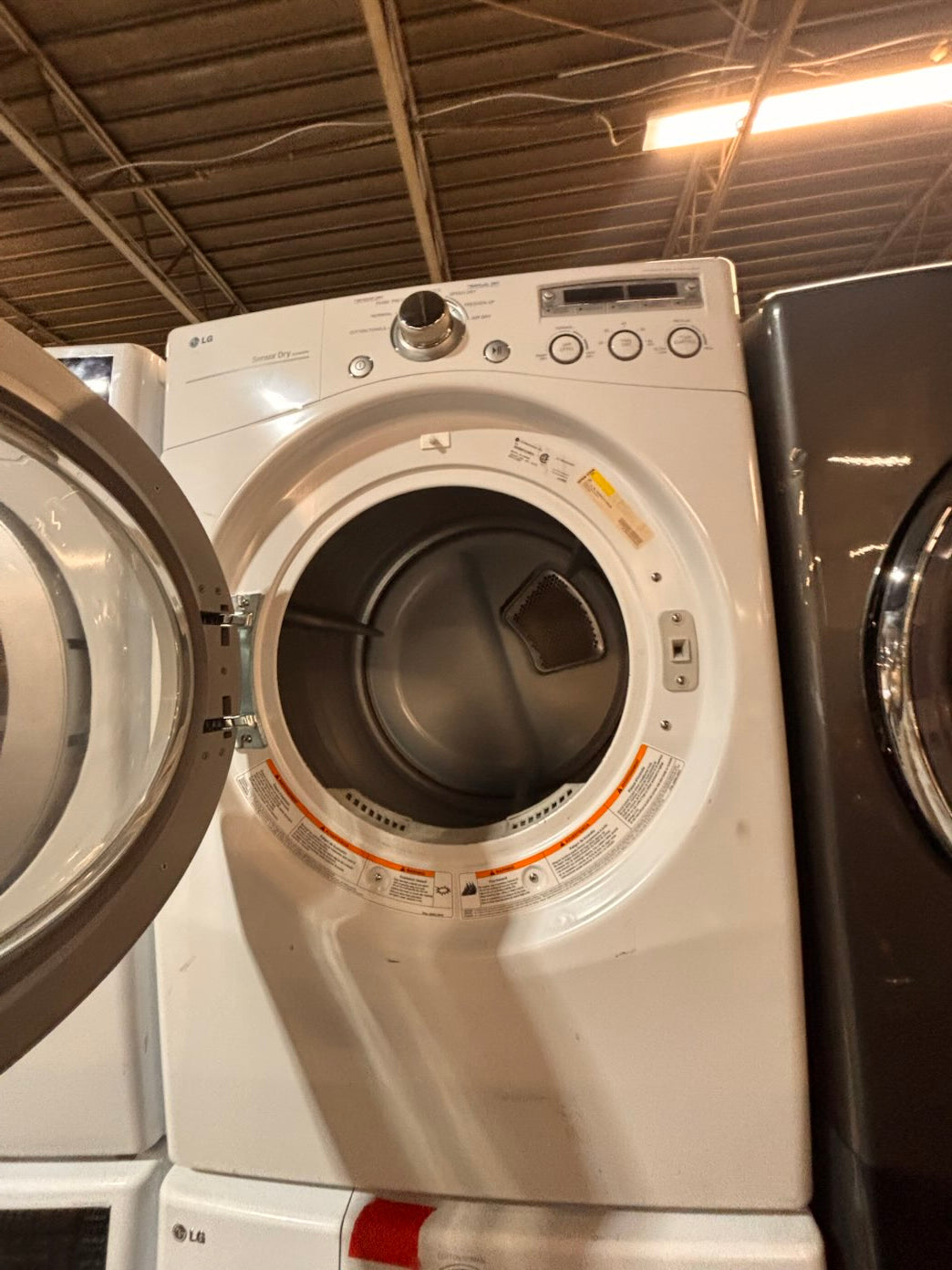 }}LG electric washer large capacity& dryer steam set front load stackable or side by side white  27” in used-Refurbished working 💯 with warranty #SFXV5ET