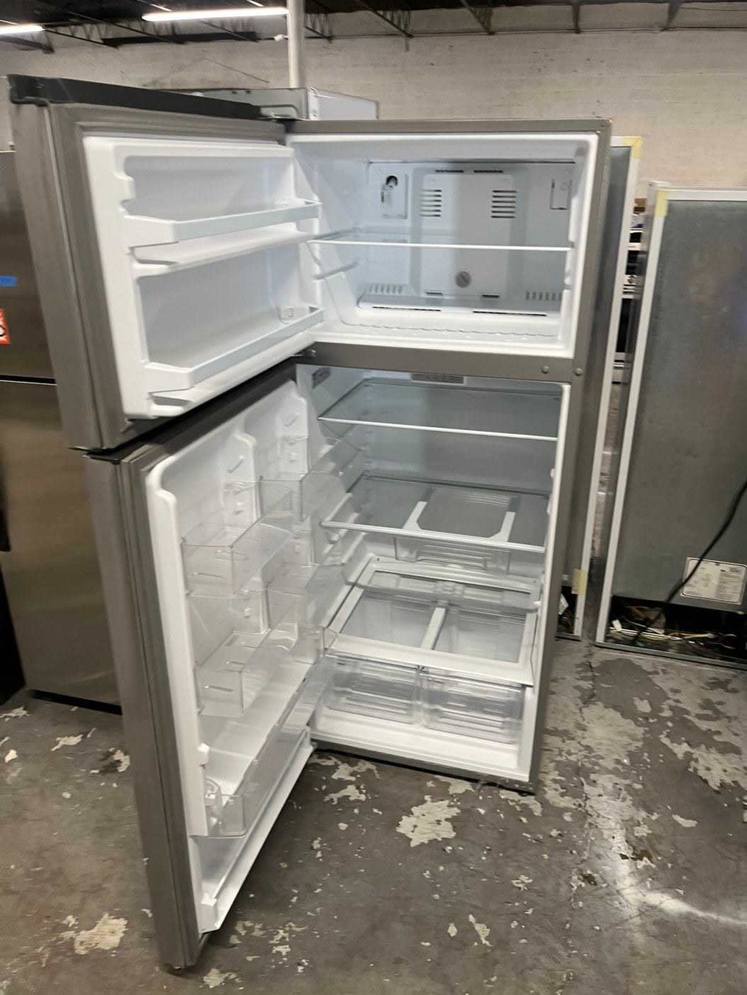 Whirlpool 28”top freezer refrigerator stainless steel 28" counter depth #RF76RB