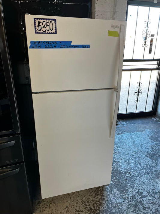 *Used | Refurbished Whirlpool top freezer refrigerator 28" #RF5342VB