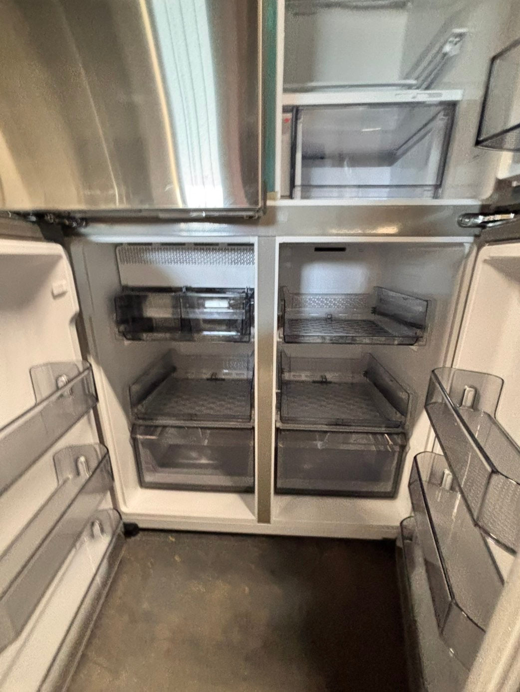 >special🎈New open box 📦 costumer return -Samsung - Bespoke 23 cu. ft. Counter Depth 4-Door French Door Refrigerator with Beverage center #RS33T41B
