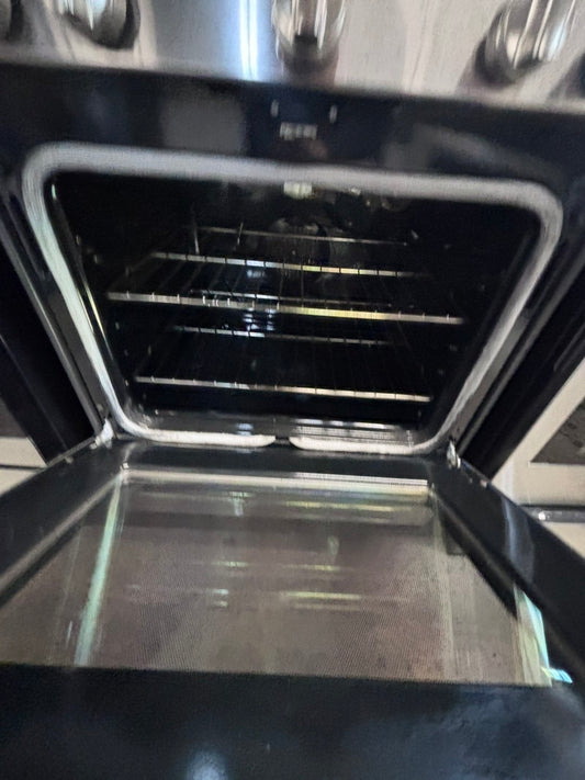 >>GE Gas range 5 burner convection oven bake ,broil Hi/Lo self clean in stainless steel used-Refurbished 30” #SGQ5QB
