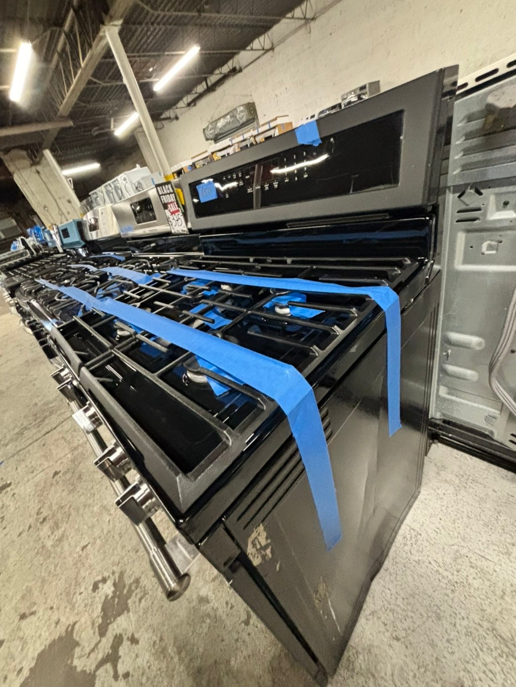 📢black Friday sale 🦃 - maytag GAS range 5 burner convection oven -bake roast broil self clean in dark stainless steel used-Refurbished 30"stock number#GMS32LB-TR