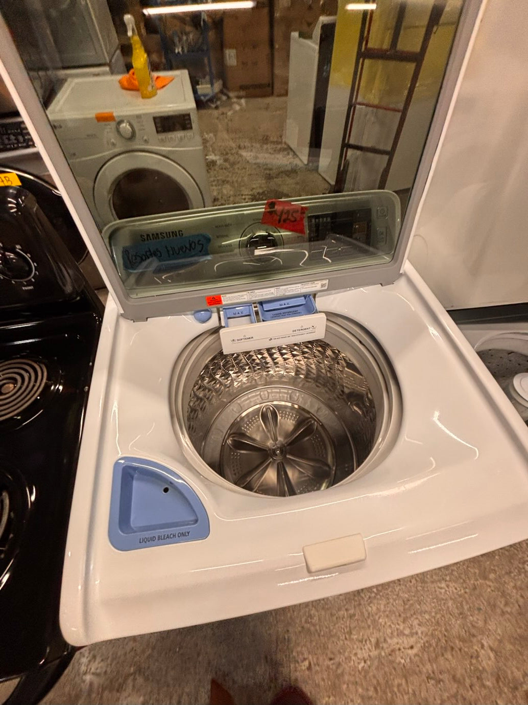 } }Samsung 27” white color Top load washer  Large capacity stainless steel Drum working 💯  with warranty ! used,refurbished #SAWTGQB