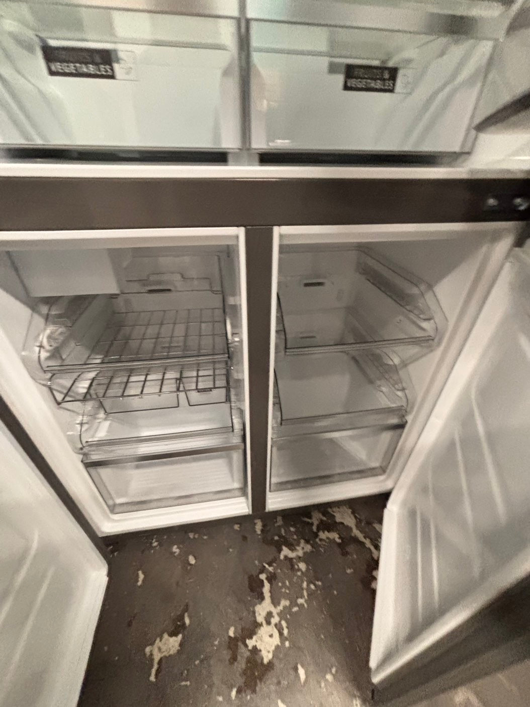 >special🎈New open box 📦 costumer return whirlpool- 23 cu. ft. Counter depth 19.4 cu. ft. Counter Depth French Door Refrigerator in Fingerprint Resistant .. #RWVYY41B