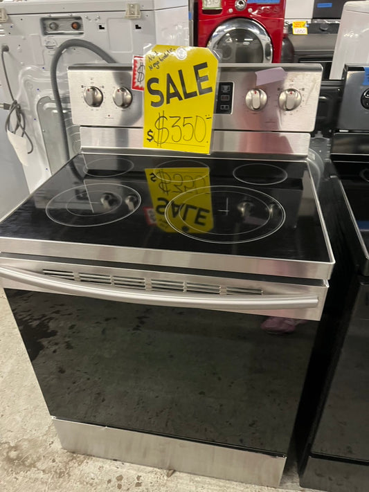 🌪️🥳on Sale‼️Samsung electric 220v glass top range ,bake Broil roast self clean , convection oven ,Stainless steel 30" used-Refurbished #ERSM15B