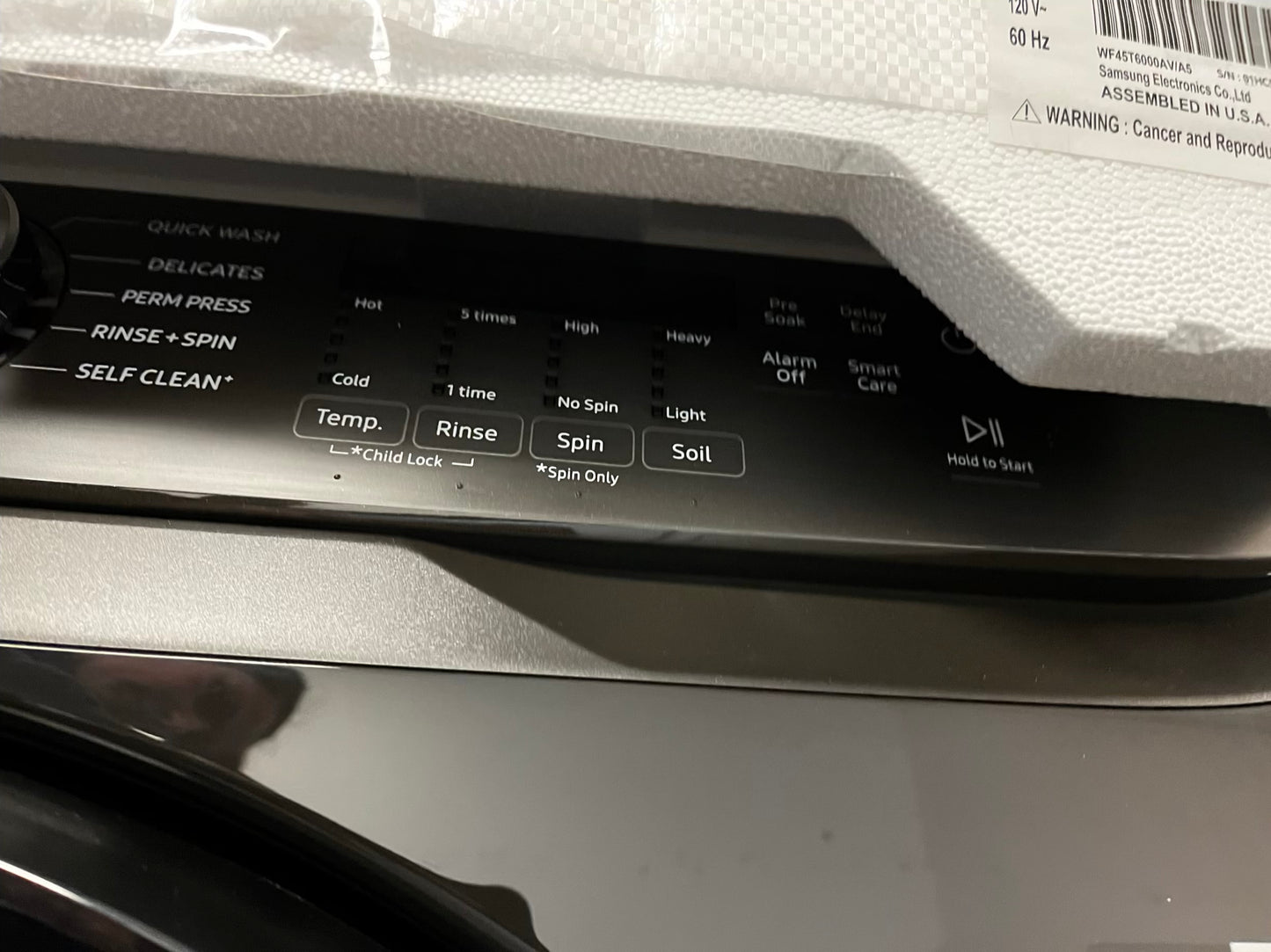 ~ ⚡️ Black Friday 🎉 New Open Box 📦 Scratch & Dent Samsung 4.5 cu. ft. High-Efficiency Front Load Washer in Brushed Black with Self-Clean+ & 7.5 cu. ft. Vented Stackable Electric Dryer in Brushed Black with Sensor Dry | Stock Number #WD6392SL