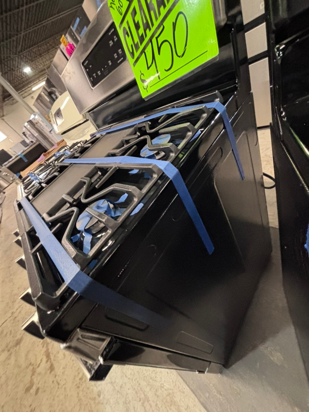 >*Sale🔥GE Gas range 5 burner convection oven bake ,broil Hi/Lo self clean in stainless steel used-Refurbished 30” #GSG786B