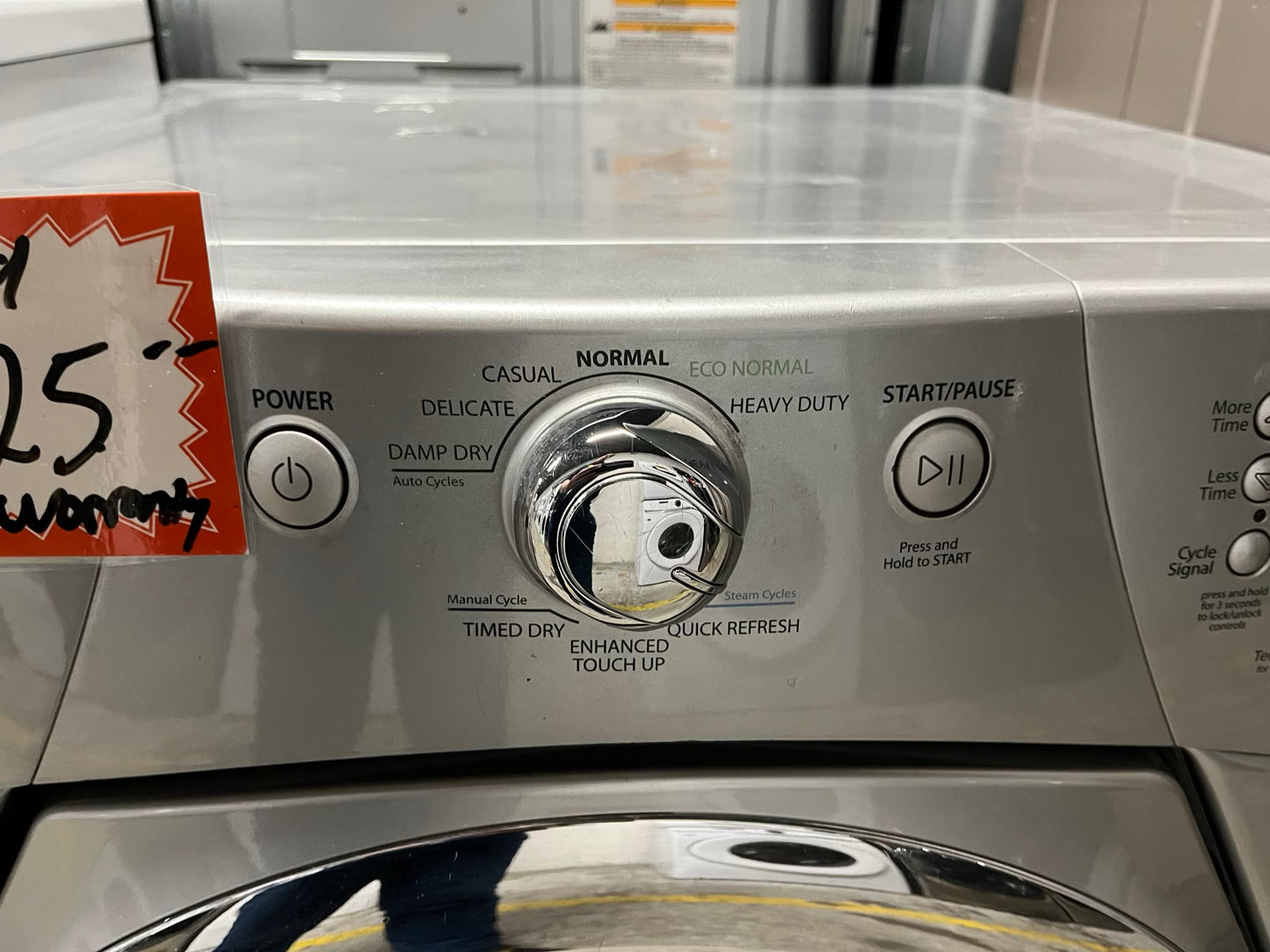 Whirlpool duet steam cycle electric 220v dryer front load stainless steel large capacity 27" #ED291CB