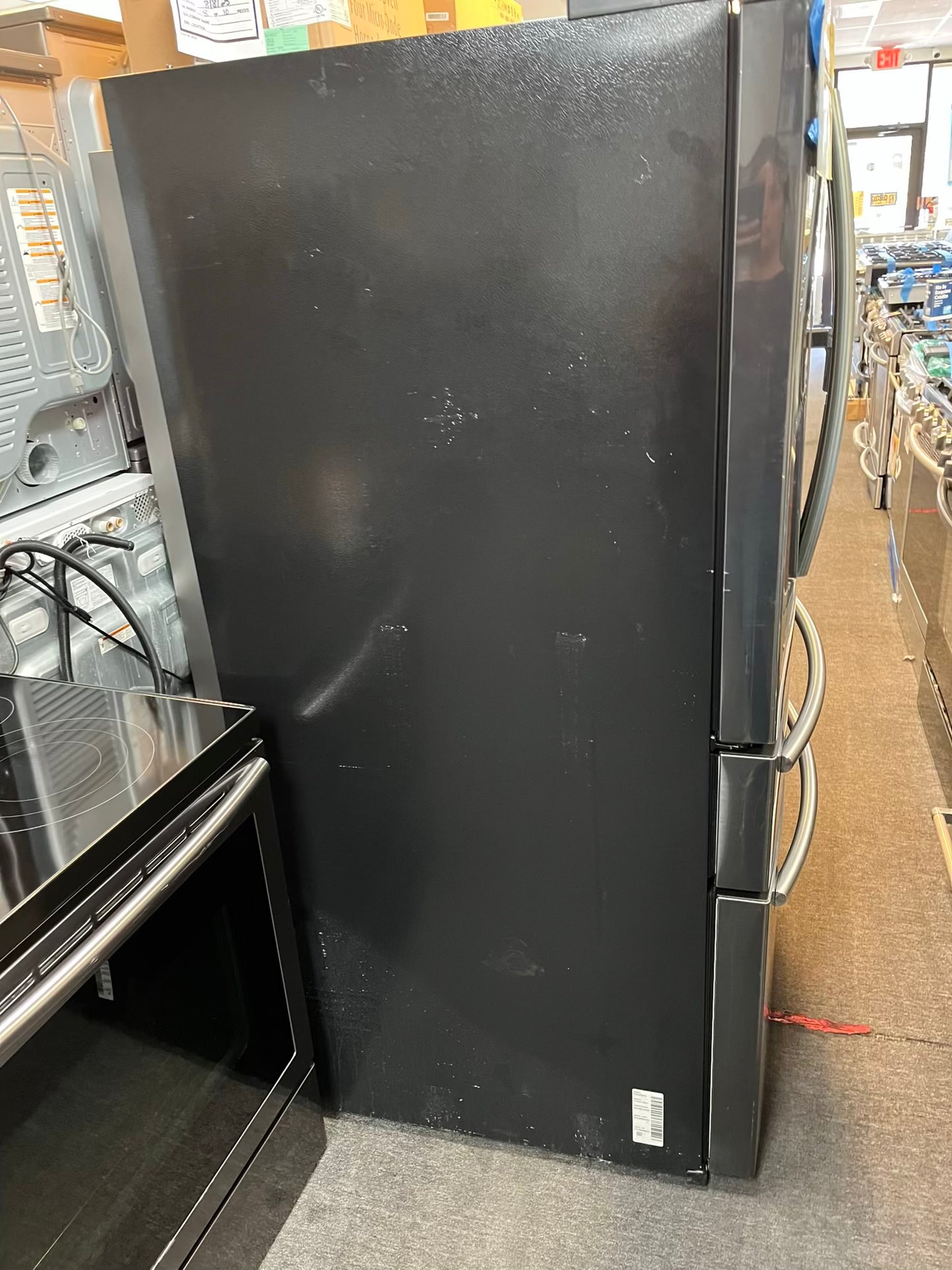 Samsung Four door refrigerator Showcase Slate stainless steel w/ice water dispenser 36" Refurbished #RF736EB