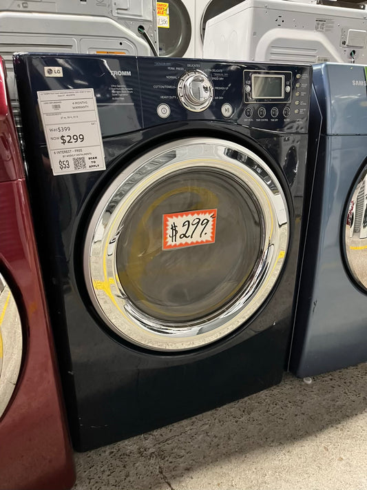 LG TROMM front load stackable electric 220v dryer in navy blue  27" #ED299TB