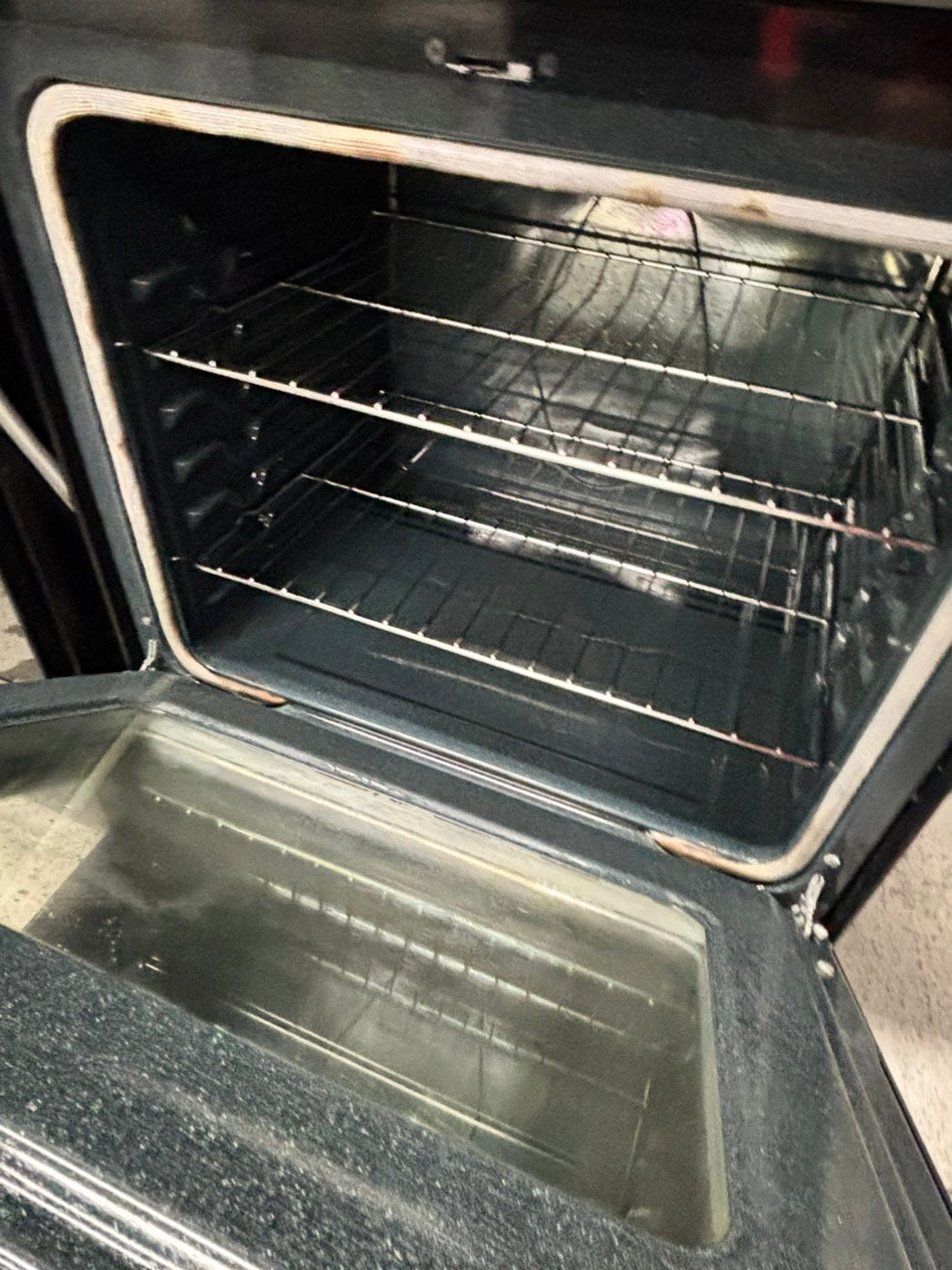 *Samsung glass top electric range 220v 5 burner warm zone Refurbished black  fast boil bake Broil steam clean -self clean 30" #RB143EB