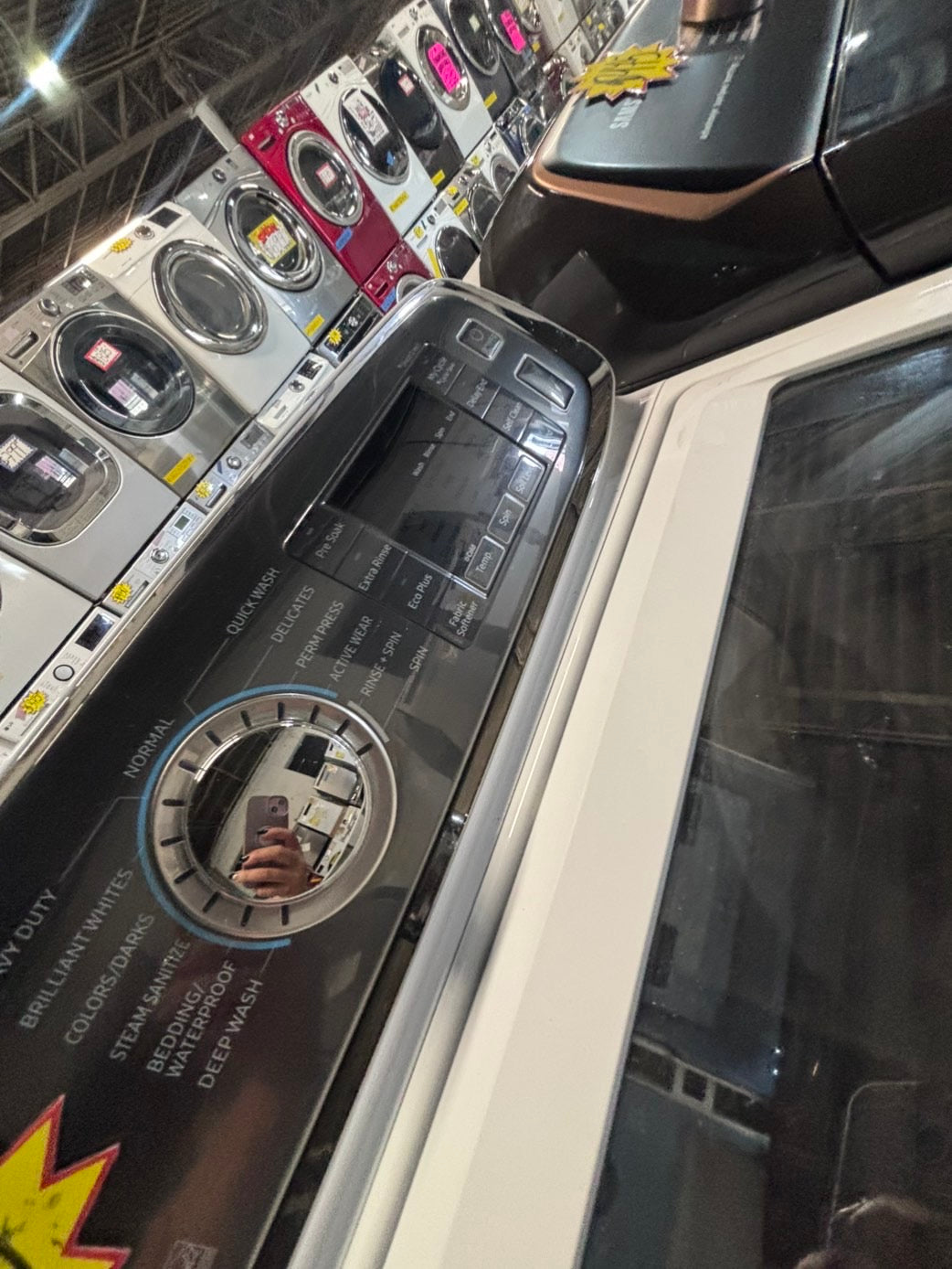 >*july 4th sale 🇺🇸samsung white  top top load washer large capacity & dryer set electric 220v side x side top load stainless steel drum white color used-refurbished #WSYH55B