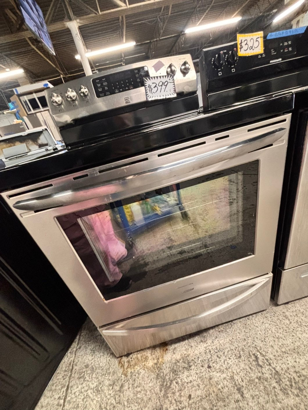 >kenmore glass top electric range 220v 5 burner convection oven quickly bake-warm zone bake broil self clean Refurbished fast boil 30" #ELRA44B