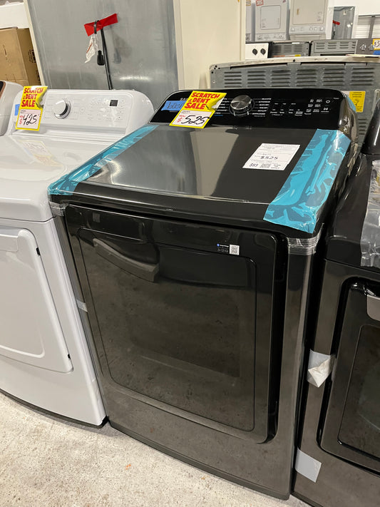-Open Box - Scratch & Dent Samsung 7.4 cu. ft. Smart Electric Dryer with Steam Sanitize+ in Brushed Black #ED482VB-TR