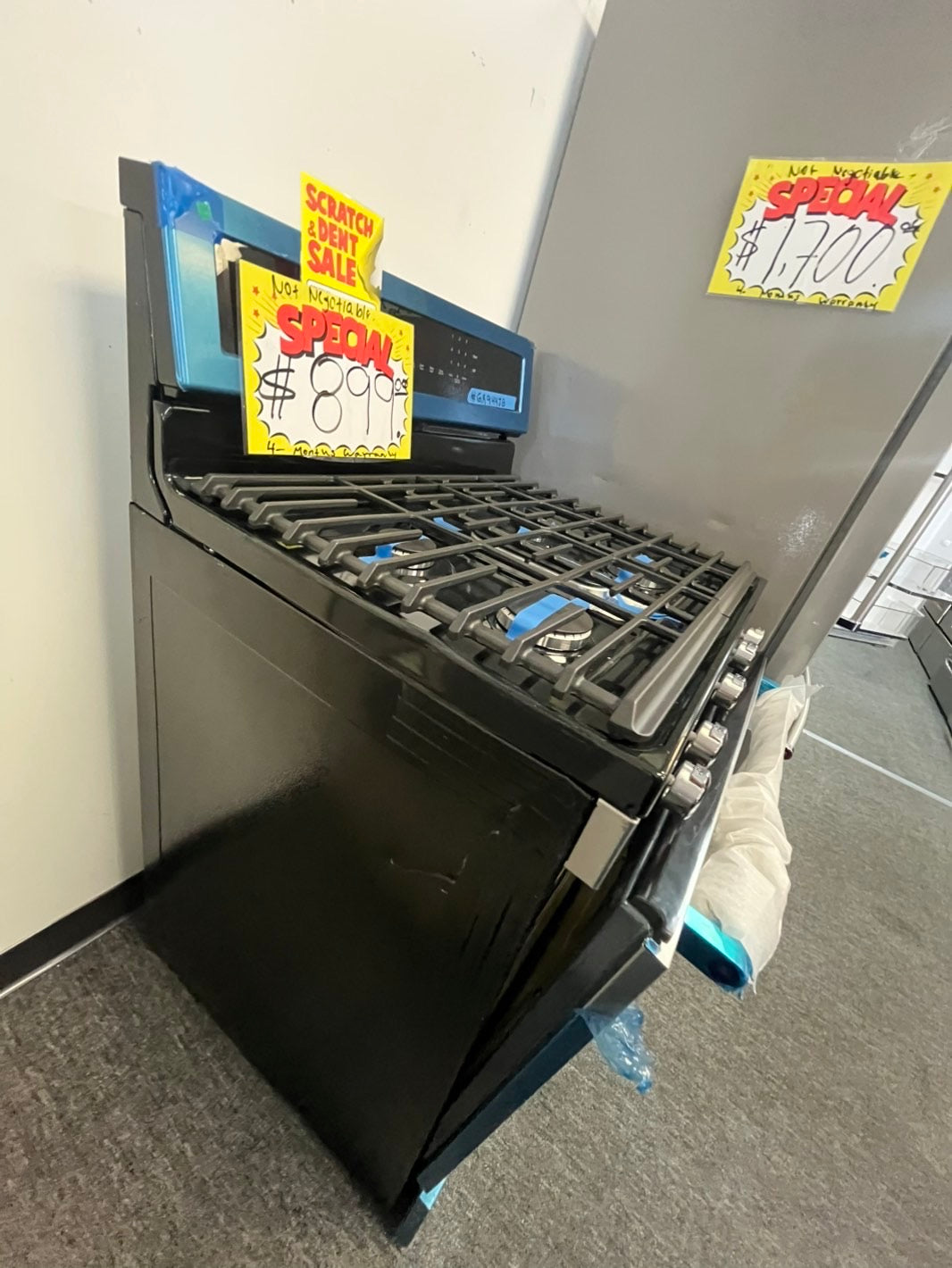 🎉🥳 =2Pcs package kitchen. New scratch&Dent Kitcheniad 36” French Door fridge stainless steel & Gas range 5 burner stainless steel 30” #RFRGA24BL