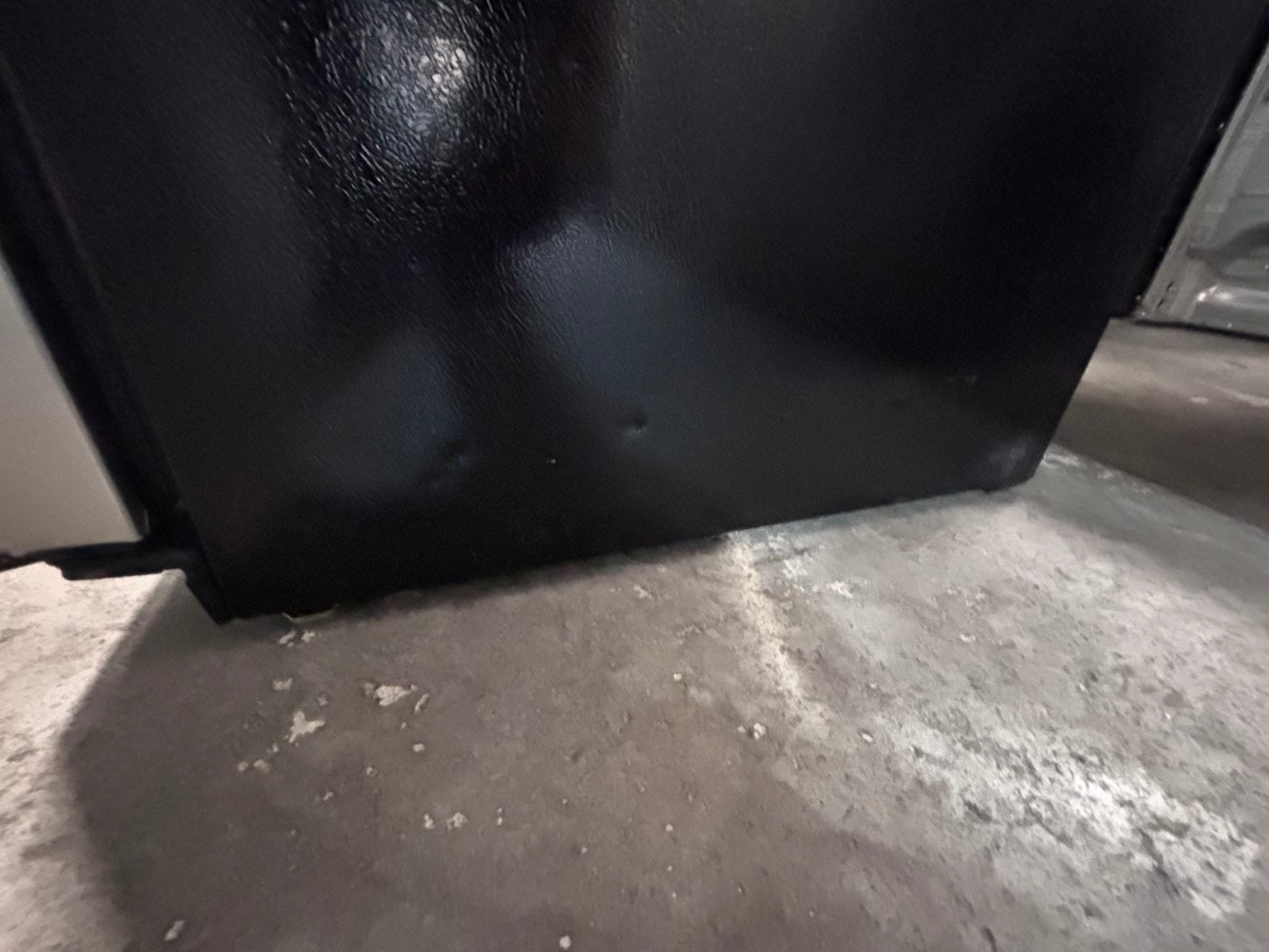 >*28”GE top freezer fridge with ice maker inside stainless steel  used-refurbished #FGBS3RB