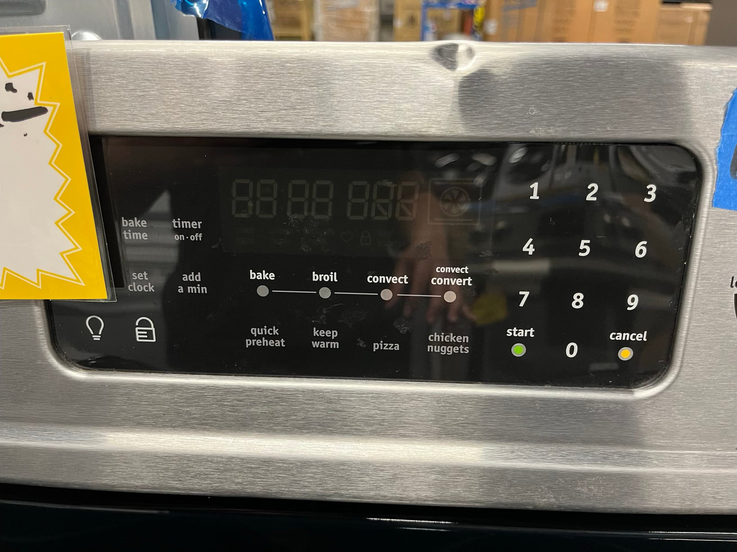 Frigidaire electric 220v range 5 warm zone burner bake broil convection self clean stainless steel 30" #ER485GB Refurbished