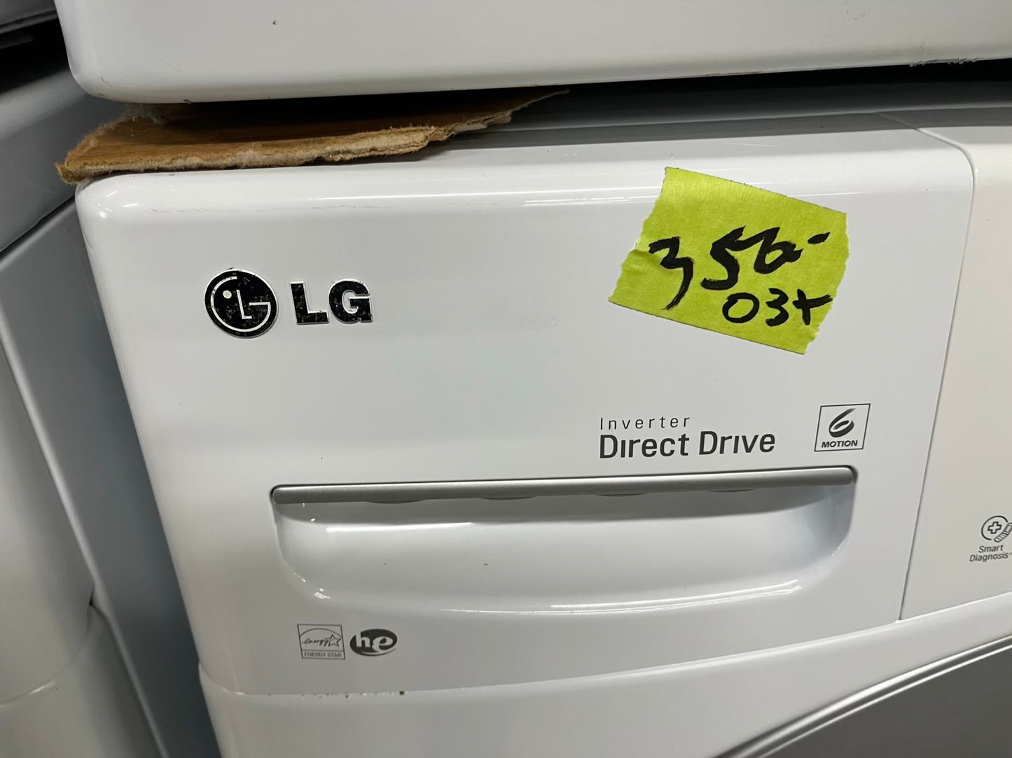 LG washer & dryer set electric 220v front load stackable in white 30" in Refurbished #WD927JB