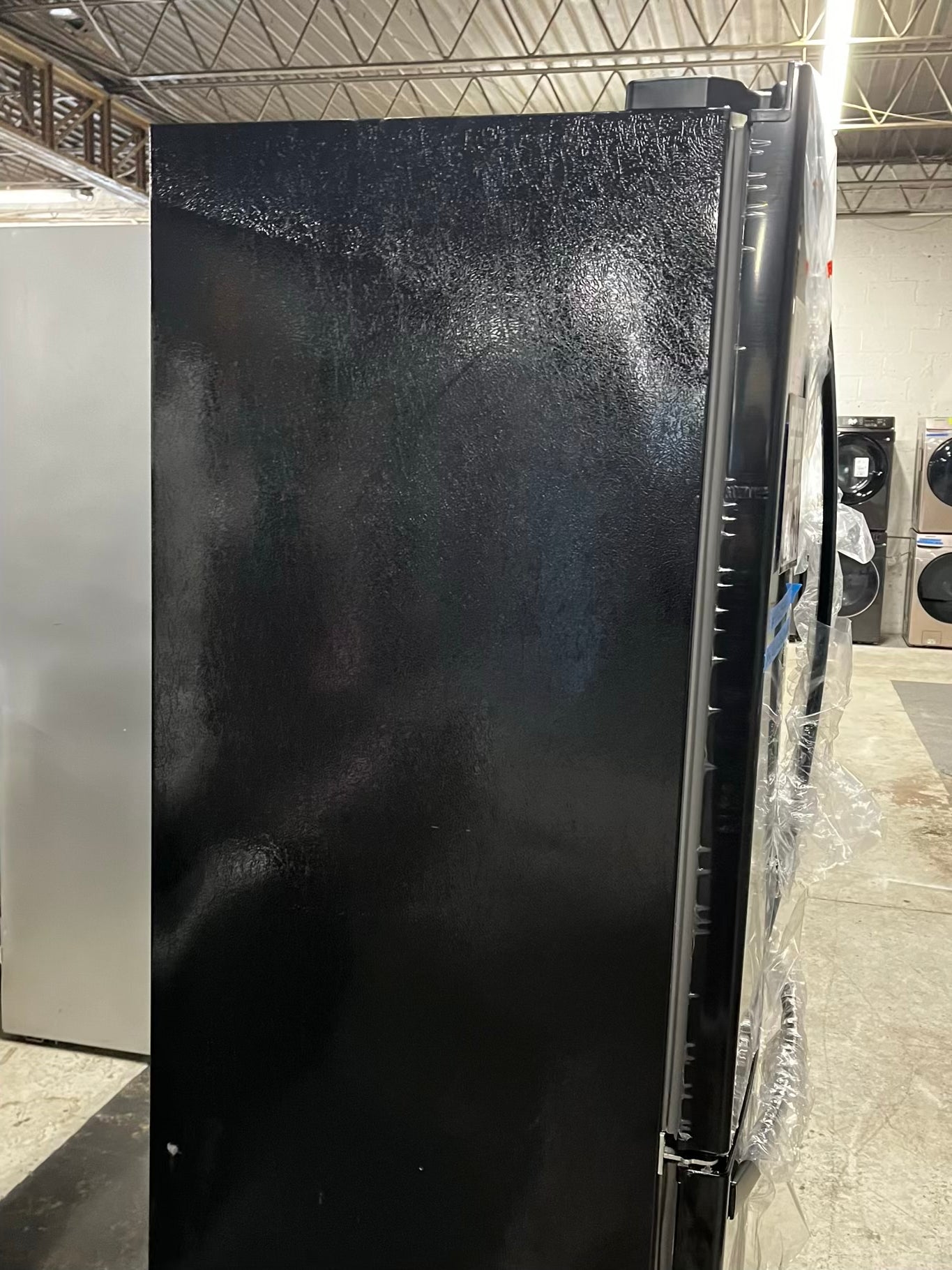 ~ ⚡️ Black Friday 🎉 Open Box 📦 scratch & Dent 36 in. 20 cu. ft. Counter Depth French Door Bottom Mount Refrigerator in Black with Elevated Deli Drawer Stock number #RF10934AB