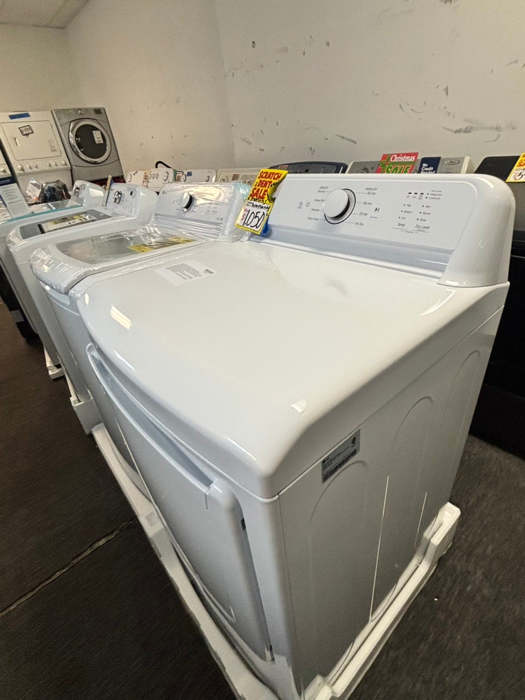 *Open box 📦 New S/d New LG Top load washer Stainless steel Drum 4.1 Cu.Ft And Electric dryer large capacity set 27” wide dark gray #WDLM41L